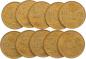 Preview: 10 Franken Goldvreneli - Lot mit 10 Stück Jg. 1915