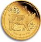 Preview: Australien 15 Dollars 2019 Jahr des Schweines - 1/10 Unze Feingold