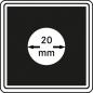 Preview: Münzenkapsel "Carrée" 20 mm | 4er Pack