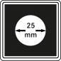 Preview: Münzenkapsel "Carrée" 25 mm | 4er Pack