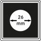 Preview: Münzenkapsel "Carrée" 26 mm | 4er Pack
