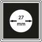 Preview: Münzenkapsel "Carrée" 27 mm | 4er Pack