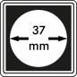 Preview: Münzenkapsel "Carrée" 37 mm | 4er Pack
