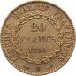 Preview: Frankreich 20 Francs 1895 A - Genius & kleiner Hahn