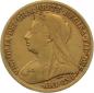 Preview: Grossbritannien 1/2 Sovereign 1898 - Viktoria mit Diadem und Schleier