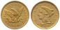 Preview: USA 2 1/2 $ 1851 o. Mzz. - Coronet Head