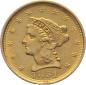 Preview: USA 2 1/2 $ 1851 o. Mzz. - Coronet Head
