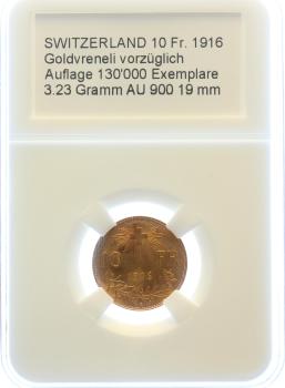Preview: 10 Franken 1916 B - Vreneli