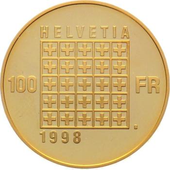 Preview: 100 Franken 1998 B - 150 Jahre Bundesstaat