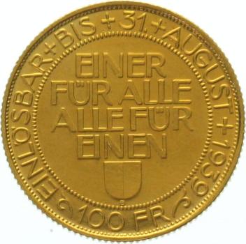 Preview: 100 Franken 1939 B - Luzern Schützenfest
