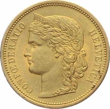 20 Franken 1883 B - Helvetia