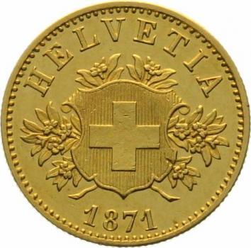 20 Franken 1871 B Wappen - Probe