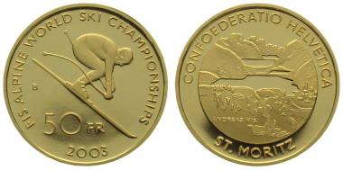 Preview: 50 Franken 2003 Ski WM St. Moritz