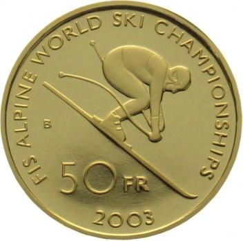 Preview: 50 Franken 2003 Ski WM St. Moritz