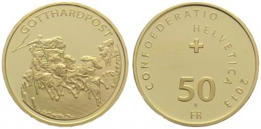 Preview: 50 Franken 2013 Gotthardpost
