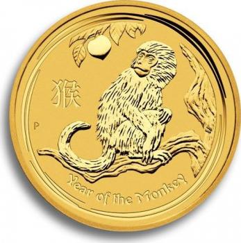 Australien 15 Dollars 2016 Jahr des Affen - 1/10 Unze Feingold