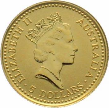 Australien 5 Dollars 1992 Känguru - 1/20 Unze Feingold