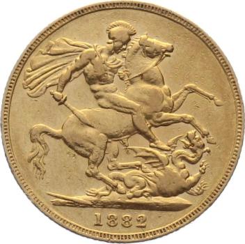 Preview: Australien 1 Sovereign 1882 M – Victoria – Gold – Melbourne