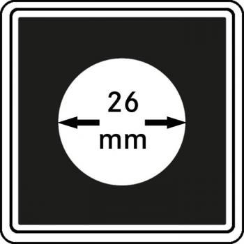 Münzenkapsel "Carrée" 26 mm | 4er Pack