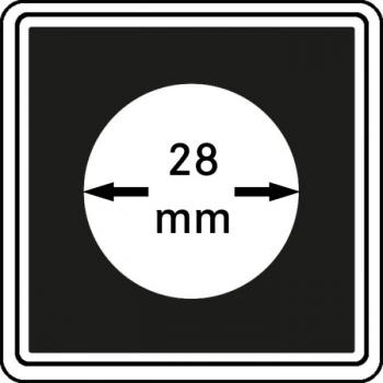 Münzenkapsel "Carrée" 28 mm | 4er Pack