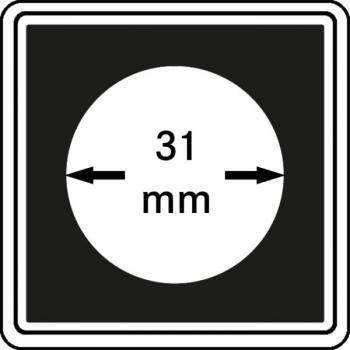 Münzenkapsel "Carrée" 31 mm | 4er Pack
