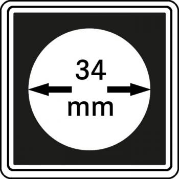 Münzenkapsel "Carrée" 34 mm | 4er Pack
