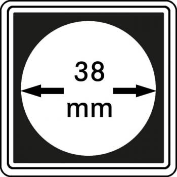 Münzenkapsel "Carrée" 38 mm | 4er Pack