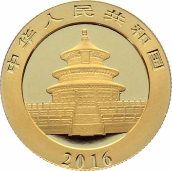 Preview: China 100 Yuan 2016 Panda - 8 Gramm Feingold