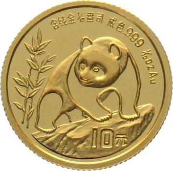 Preview: China 10 Yuan 1990 Panda - 1/10 Unze Feingold