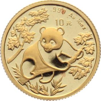 Preview: China 10 Yuan 1992 Panda - 1/10 Unze Feingold