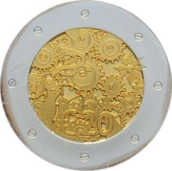 Preview: Estland 20 Euro 2011 Estland als Mitglied der Europäischen Währungsunion (Uhrwerk) PP