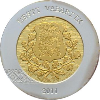 Preview: Estland 20 Euro 2011 Estland als Mitglied der Europäischen Währungsunion (Uhrwerk) PP