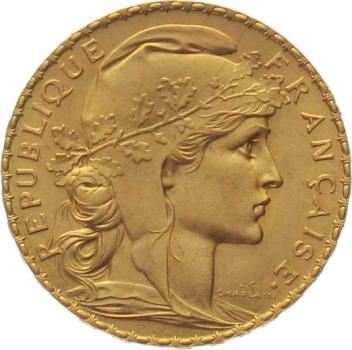 Preview: Frankreich 20 Francs 1907 - Hahn