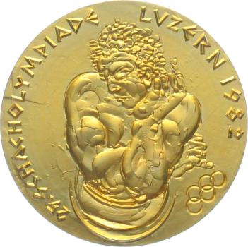 1982 Hans Erni | Schacholympiade Luzern - 3er Set Gold & Silber & Bronce