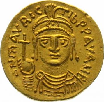 Byzanz, Solidus des Mauricius Tiberius 583-602