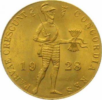 Preview: Niederlande 1 Dukat 1928 - Stehender Ritter