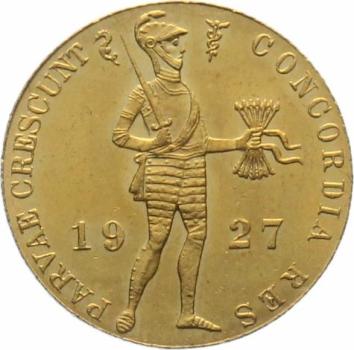 Preview: Niederlande 1 Dukat 1927 - Stehender Ritter