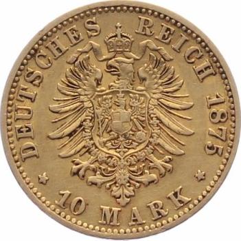 Preview: Preussen 10 Mark 1875 A - Wilhelm I.