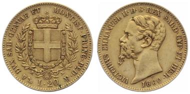 Preview: Sardinien 20 Lire 1860 - Victorivs Emmanvel II.