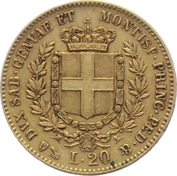 Preview: Sardinien 20 Lire 1860 - Victorivs Emmanvel II.