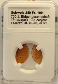 Slab beschriftet für 250 Franken 1991 B - 700 Jahre Eidgenossenschaft