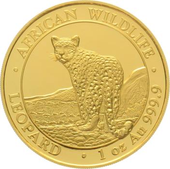 Somalia 1000 Shillings 2018 Leopard - 1 Unze Feingold