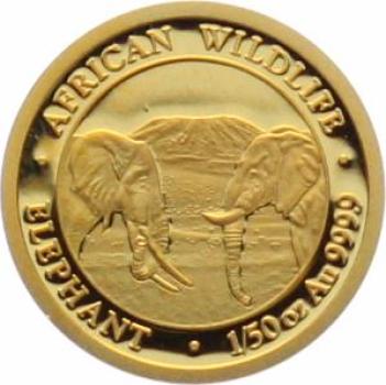 Preview: Somalia 20 Shillings 2020 Elefant - 1/50 Unze Feingold