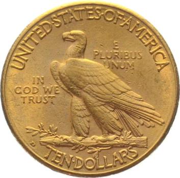 Preview: USA 10 $ 1908 D - Indianer