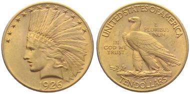 Preview: USA 10 $ 1926 o. Mzz. - Indianer