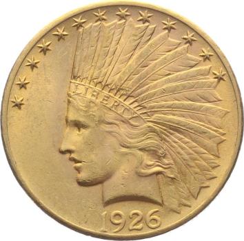 USA 10 $ 1926 o. Mzz. - Indianer