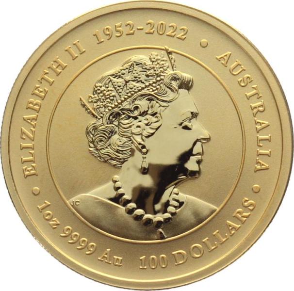 Australien 100 Dollar 2024 – Jahr des Drachen – 1 Unze Feingold