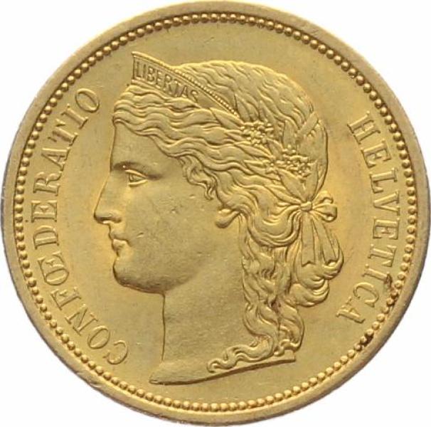 20 Franken 1883 B - Helvetia