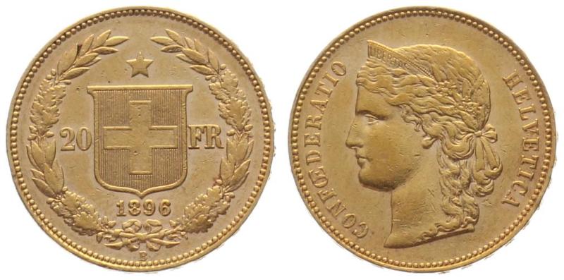 20 Franken 1896 B - Helvetia