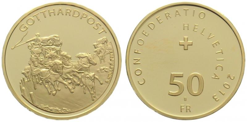 50 Franken 2013 Gotthardpost